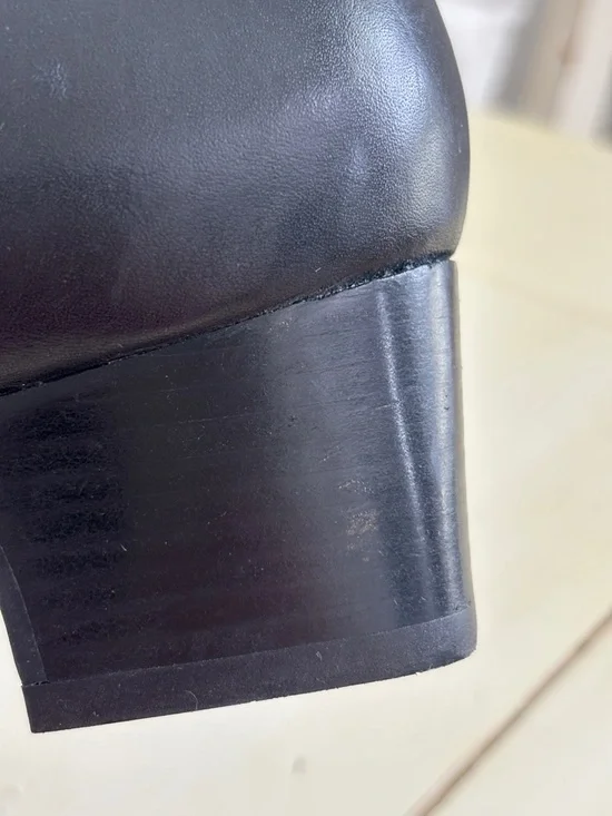 Strictly Comfort Casual Slip On Loafers Women’s 7 M Black Leather - Picture 11 of 15